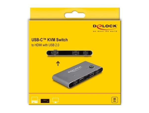 DeLOCK 11486, 7680 x 4320 pixlar, 8K Ultra HD, Antracit