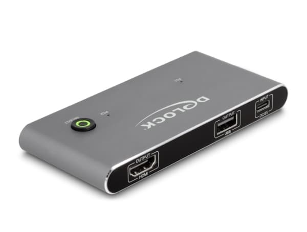 DeLOCK 11486, 7680 x 4320 piksler, 8K Ultra HD, Antrasitt Antrasitt