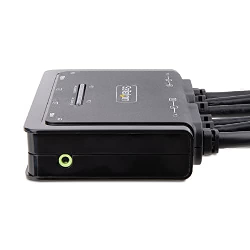 STARTECH.COM 2-Port Dual Monitor HDMI KVM Switch 4K 60Hz KVM med 1,5m integrerede kabler USB-A/HDMI/Audio HDMI KVM Switch (C2-DH46-UA2-CBL-KVM)