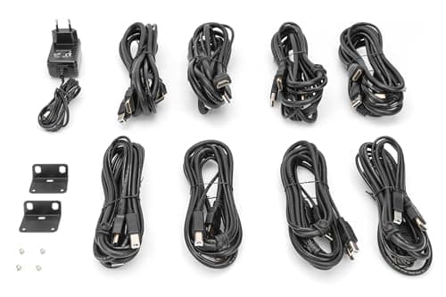 Digitus Desktop 8 Port HDMI KVM Switch Single View - 3840 x 2160 pixlar - 4K Ultra HD - Rackinstallation - Svart (DS-12910)
