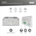 Miniatyrbillede 3 af 6: DIGITUS industriel styret 12-ports Gigabit Ethernet netværksswitch - 8X RJ45 + 4X SFP/RJ45 combo - 1 konsolport - L2 managed - 10/100/1000 Mbps - DIN-