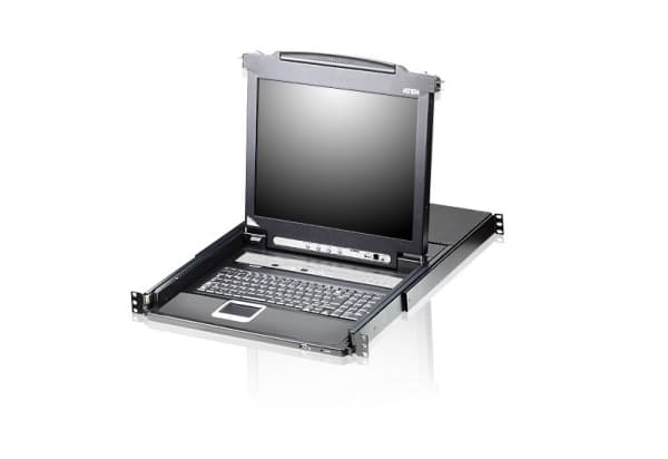 ATEN Slideaway CL5708M - KVM-konsoll med KVM-svitsj - 8 porter - 17" - kan monteres i rack - 1280 x 1024 - 1U