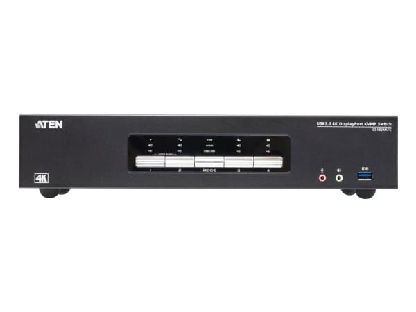 ATEN CS1924ATC, 4096 x 2160 piksler, 4K Ultra HD, 16,84 W, Sort