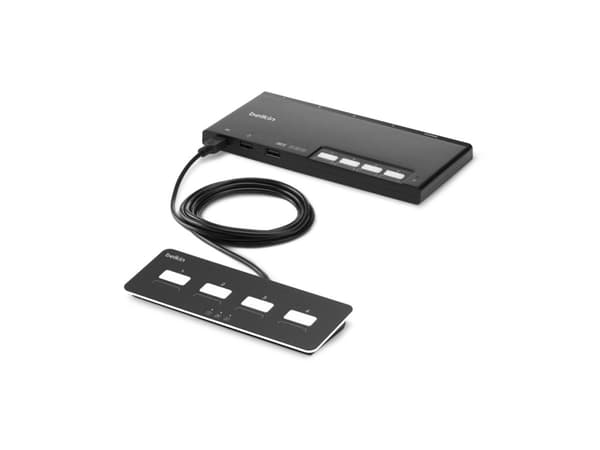 Belkin Modular Secure - KVM-svitsj - 4 x KVM port(s) - 1 lokalbruker - stasjonær - TAA-samsvar