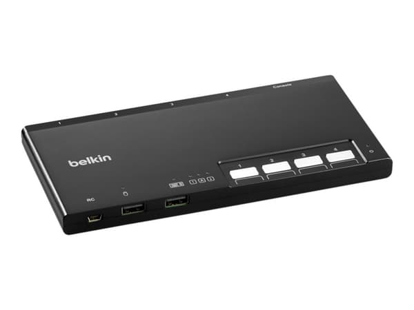 Belkin Modular Secure - KVM-svitsj - 4 x KVM port(s) - 1 lokalbruker - stasjonær - TAA-samsvar