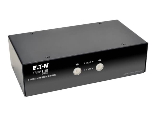 Eaton Tripp Lite series 2-Port DisplayPort KVM Switch w/Audio, Cables and USB 3.0 SuperSpeed Hub - Omkopplare för tangentbord/video/mus/ljud/USB - 2