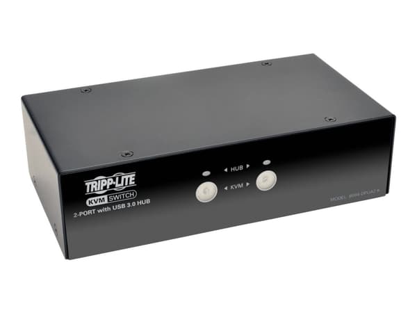 Eaton Tripp Lite series 2-Port DisplayPort KVM Switch w/Audio, Cables and USB 3.0 SuperSpeed Hub - Omkopplare för tangentbord/video/mus/ljud/USB - 2