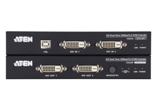 ATEN CE624-AT-G, Sender og Mottaker, Koblet med ledninger (ikke trådløs), 150 m, Cat5, Cat5e, Cat6, Cat6a, 1920 x 1200 piksler, 1600x1200, 1920x1200,