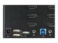 Miniatyrbild 4 av 5: StarTech.com 2-ports DisplayPort KVM-switch för fyra skärmar - 4K 60 Hz UHD HDR - Desktop 4K DP 1.2 KVM med 2 portar USB 3.0-hubb (5 Gbps) och 4x USB