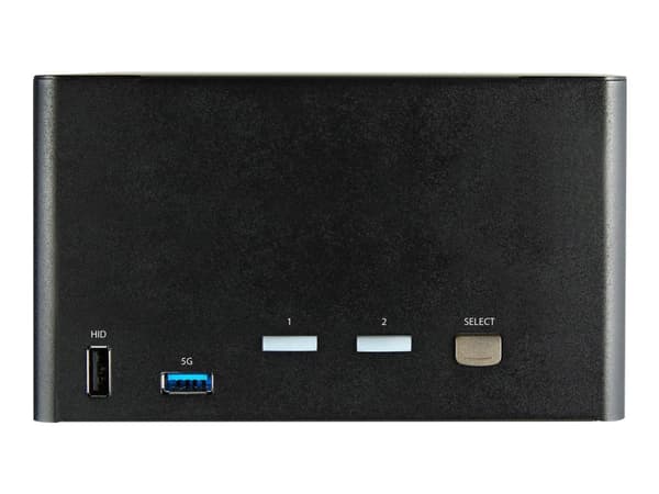 StarTech.com 2-ports DisplayPort KVM-switch för fyra skärmar - 4K 60 Hz UHD HDR - Desktop 4K DP 1.2 KVM med 2 portar USB 3.0-hubb (5 Gbps) och 4x USB