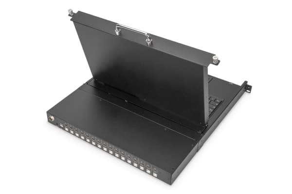 Digitus 17" HD LCD KVM Console, 16-Port HDMI, german Keyboard, 43.2 cm (17"), 1920 x 1080 pixels, 1000:1, 16:9, TFT, 16.78 million colours