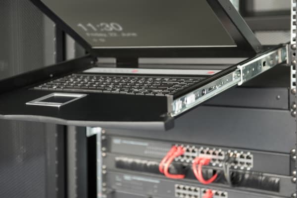 Digitus 19" HD LCD KVM console, 1-port VGA, US keyboard, 48.3 cm (19"), 1920 x 1080 pixels, 1000:1, 16:9, TFT, 16.78 million colours