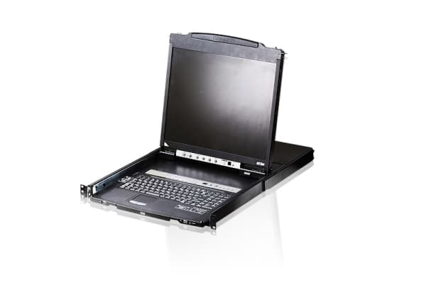 ATEN CL5816N, 1920 x 1200 piksler, WUXGA, Rack-montering, 26,8 W, 1U, Sort