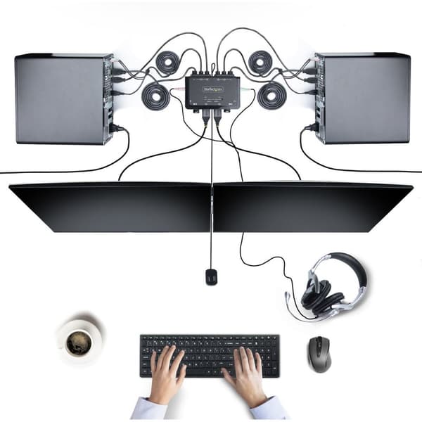 KVM-Brytare Startech C2-DH46-UA2-CBL-KVM 1,5 m