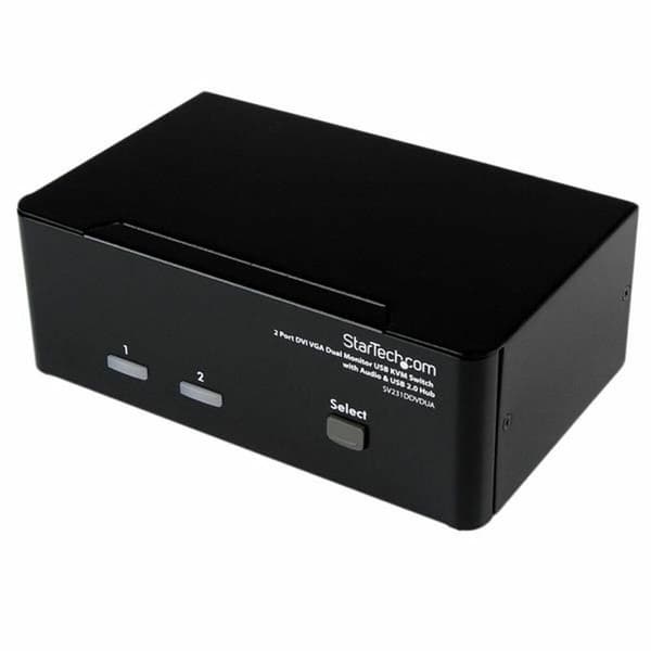 KVM -omvandlare med 2 portar Startech SV231DDVDUA