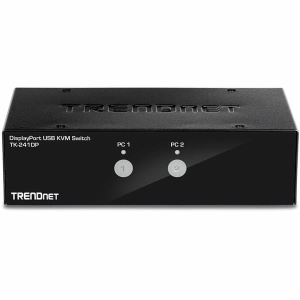 KVM-kontakt Trendnet TK-241DP Sort