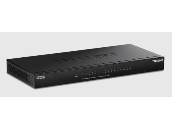 TRENDnet TEG-S3160 - Version v1.0R - switch - ohanterad - 16 x 100/1000/2.5G - skrivbordsmodell - TAA-kompatibel
