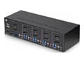 Miniatyrbild 2 av 5: StarTech.com 4-Port Dual-Monitor DisplayPort KVM Switch, 4K 60Hz, 2x USB 5Gbps Hub Ports, 2x USB 2.0 HID Ports, Hotkey and Push-Button Switching, TAA