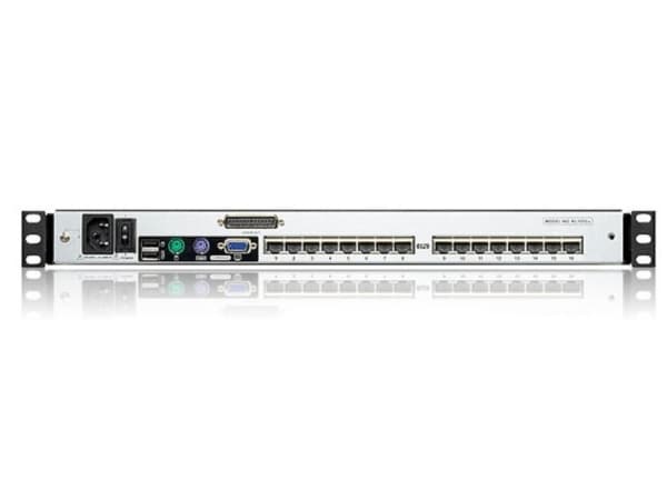 Aten KL1508AN-AXA-AG, 1600 x 1200 piksler, Rack-montering, 1U, 23 W, Sort