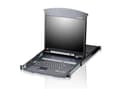 Miniatyrbilde 1 av 5: Aten KL1508AN-AXA-AG, 1600 x 1200 piksler, Rack-montering, 1U, 23 W, Sort