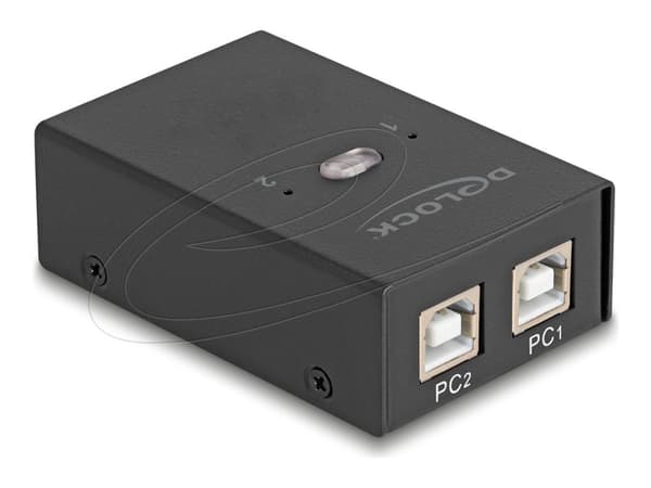 Delock - USB-brytare - 2 PC till 4 enheter - 6 x USB 2.0 - skrivbordsmodell