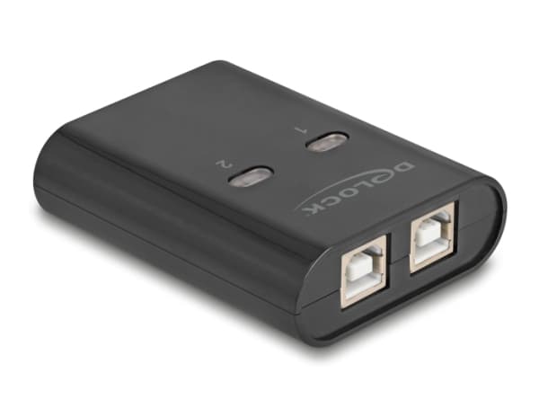 Delock - USB-växel - 2 x USB 2.0 - väggmonterbar, bordsmonterbar