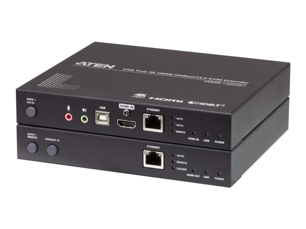 ATEN CE840 - Fjern- og lokal enhet - KVM-utvider - HDBaseT 3.0, 1GbE - USB - 1000Base-T - opp til 100 m