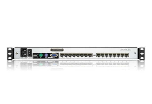 ATEN KL1516AM - KVM-konsoli KVM-kytkin - 16 porte - PS/2 - 17" - rackversion - 1280 x 1024 @ 75 Hz - VGA