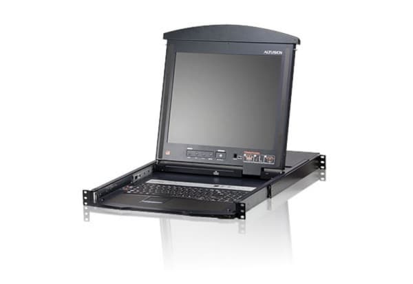 ATEN KL1516AM - KVM-konsoli KVM-kytkin - 16 porte - PS/2 - 17" - rackversion - 1280 x 1024 @ 75 Hz - VGA