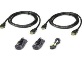 ATEN 1,8 m USB HDMI Dual Display Secure KVM Cable Kit, 1,8 m, HDMI, Svart, USB Type-A/3.5mm/HDMI, USB Type-B/3.5mm/HDMI, Hankoppling