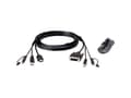 Miniatyrbild 2 av 2: ATEN 1,8 m USB HDMI till DVI-D Secure KVM Cable Kit, 1,8 m, Svart, HDMI + USB A + 3.5 mm, DVI-D + USB B + 3.5 mm, Hankoppling, Hankoppling