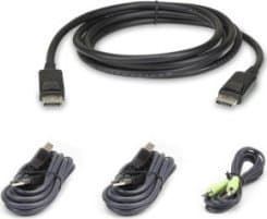 ATEN 1,8 m USB DisplayPort Secure KVM Cable Kit, 1,8 m, DisplayPort, Svart, USB Type-A/3.5mm + DisplayPort, USB Type-B + 3.5mm + DisplayPort, Hankopp