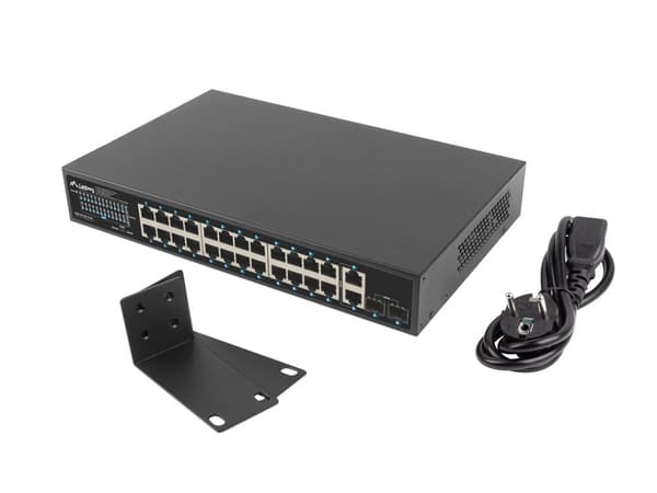 Lanberg RSGE-24P-2GE-2S-250 netværksswitch Uadministreret