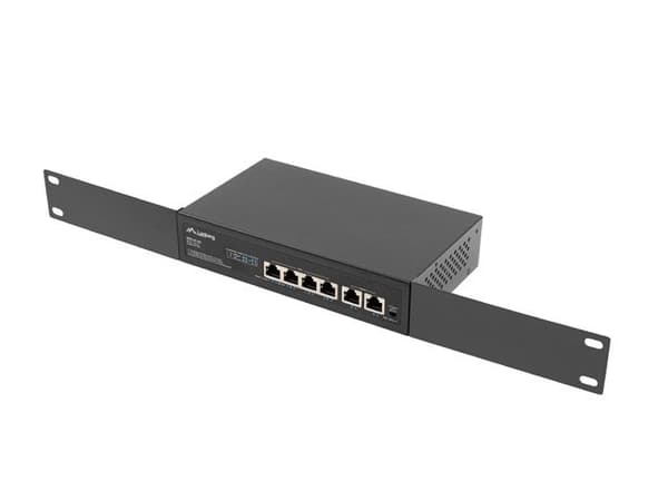Lanberg Switch PoE+ Rack 10"/19" RSFE-4P-2FE-60