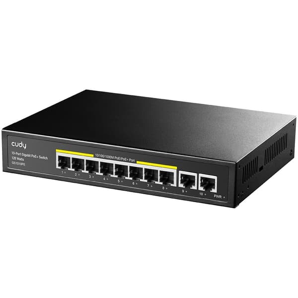 Cudy GS1010PE nätverksswitch Gigabit Ethernet (10/100/1000) Power over Ethernet (PoE) Svart