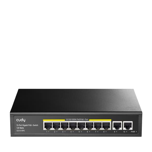 Cudy GS1010PE netværksswitch Gigabit Ethernet (10/100/1000) Power over Ethernet (PoE) Sort