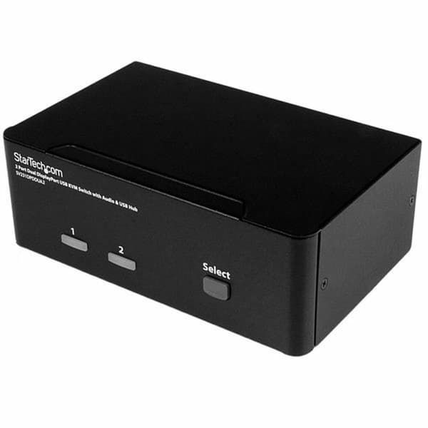 KVM -kontakt med 2 porte Startech SV231DPDDUA2 Sort