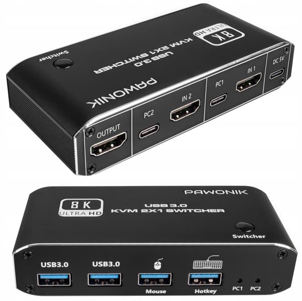 KVM KONSOL HDMI 2.1 Switch Switch 4K120Hz 8K