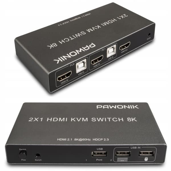 KVM-KONSOLI HDMI 2.1 -kytkinkytkin 4K120Hz 8K