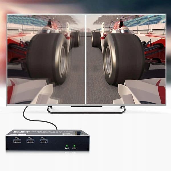KVM Switch HDMI 2.0 USB Switch 4K/60Hz 3xUSB