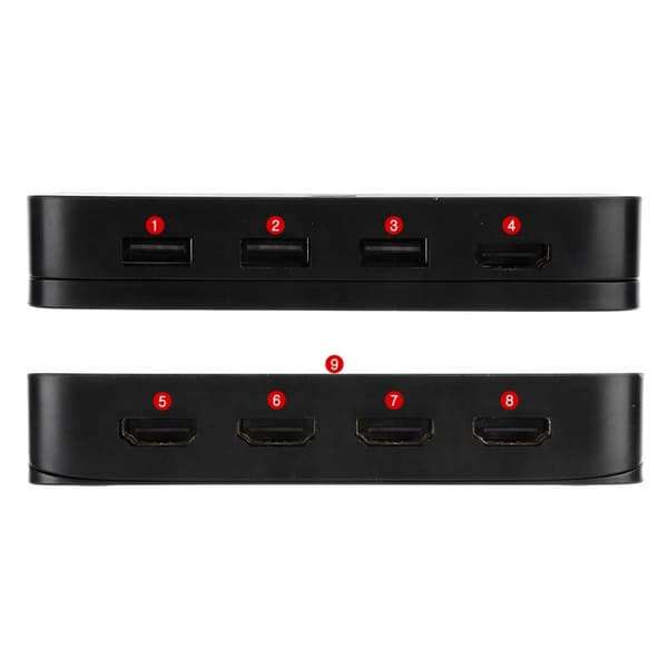 KVM-kytkin HDMI 4x1 kytkin 3xUSB +4 HDMI-KAAPELI