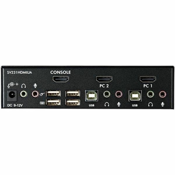 KVM-kytkin Startech SV231HDMIUA FHD HDMI USB Musta