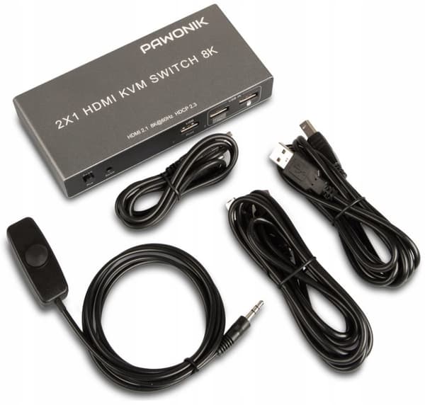 KVM-KONSOL HDMI 2.1 Switch Switch 4K 120Hz 8K 2 DATORER - 1 MONITOR