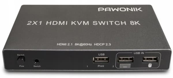 KVM-KONSOL HDMI 2.1 Switch Switch 4K 120Hz 8K 2 DATORER - 1 MONITOR