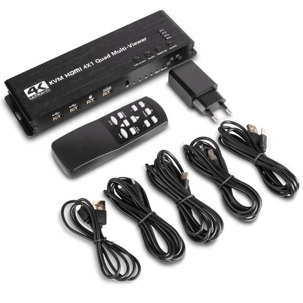 HDMI KVM SWITCH 4x1 SPLITTER 4xUSB MULTVIEWER