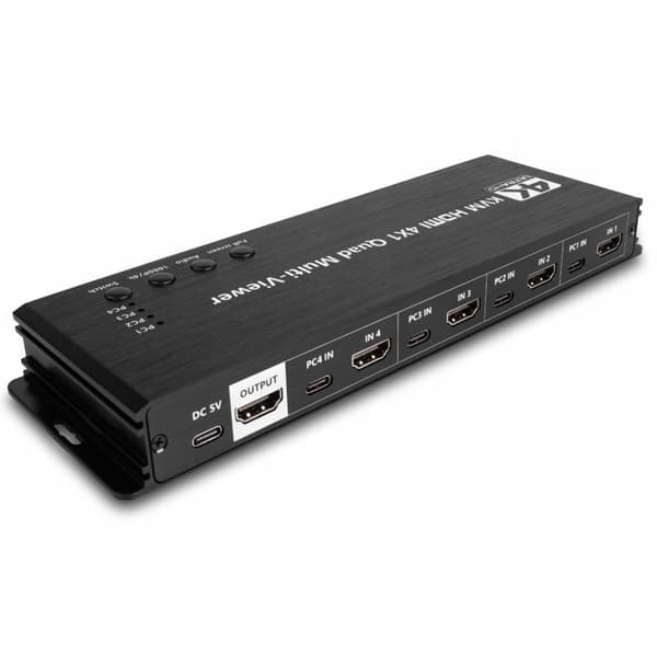 HDMI KVM SWITCH 4x1 SPLITTER 4xUSB MULTVIEWER
