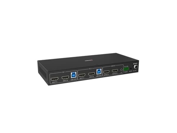 Lindy 39314, 4096 x 2160 piksler, 4K Ultra HD, Sort