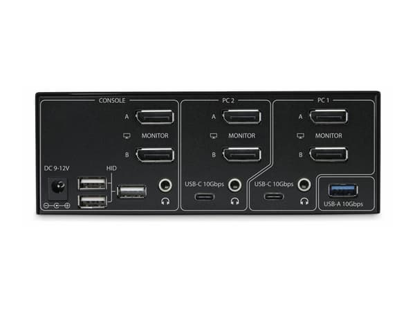 StarTech.com 2-Port Dual-Monitor DP 1.4 KVM Switch