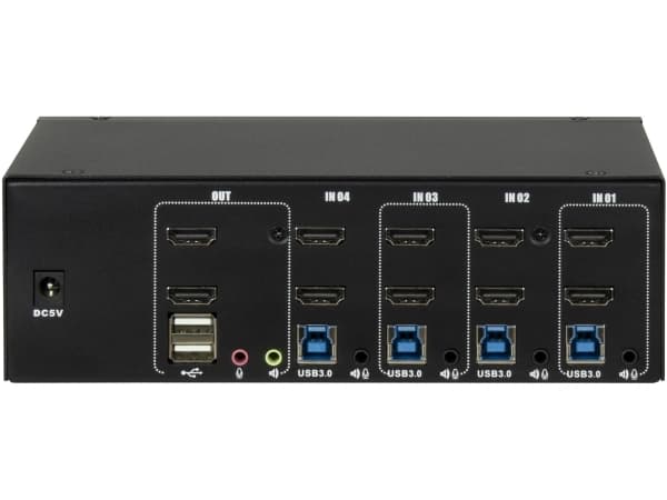 Inter-Tech IPC KVM Switch AC-42HUS HDMI, 4K@60Hz