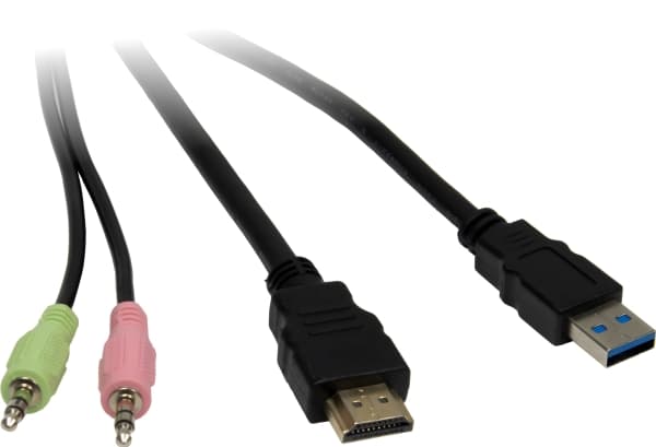 Inter-Tech IPC KVM Switch AC-41HUS HDMI, 4K@60Hz
